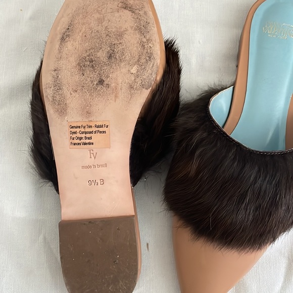 Francis Valentine Rabbit Fur Mules - Picture 2 of 2